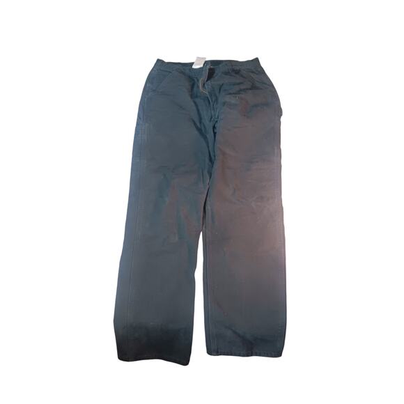 Carhartt Flannel Lined Work Pants 36x34 Black | Winter Dungaree Utility Fit - Picture 1 of 6